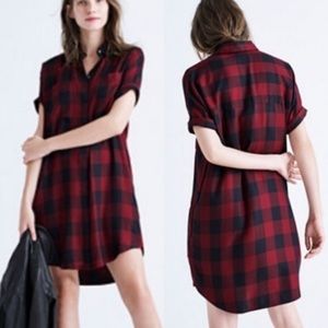 Madewell Courier shirt dress in Buffalo Plaid